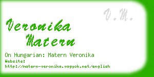 veronika matern business card